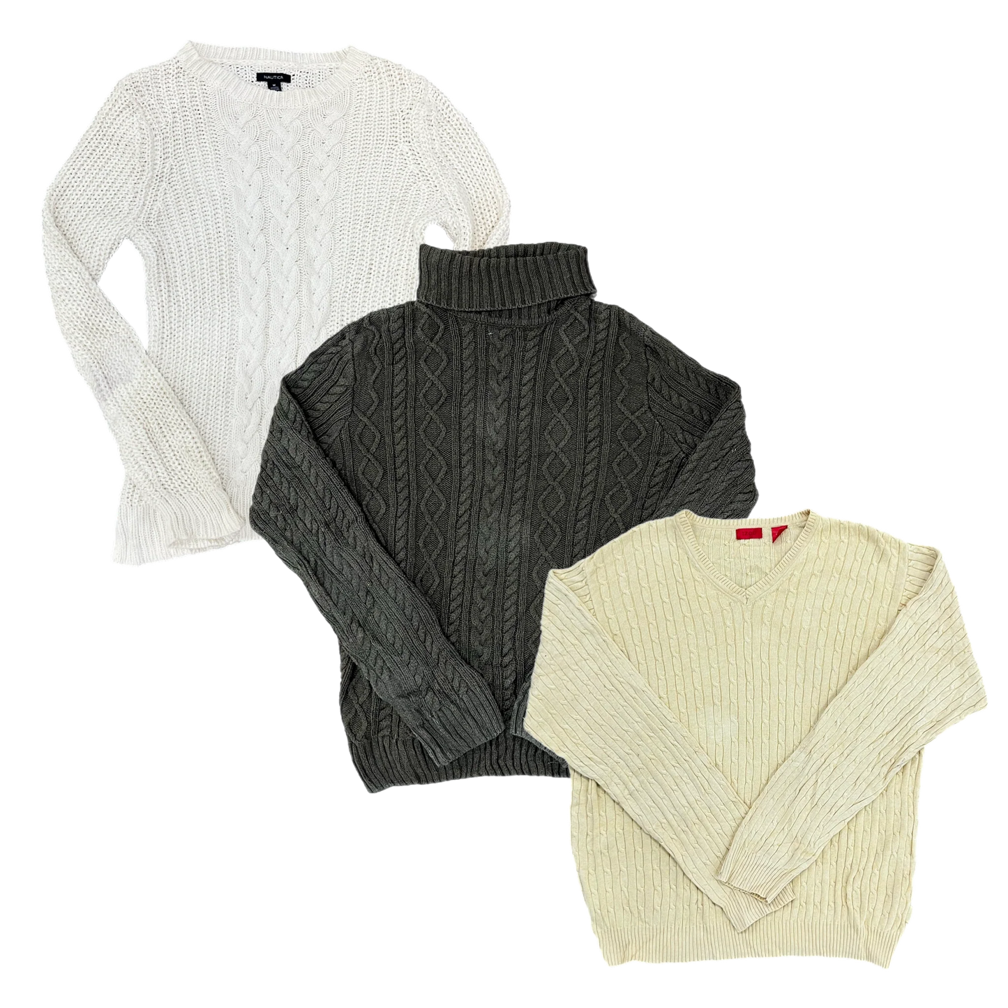 100x Mixed Branded Cable Knit Sweaters